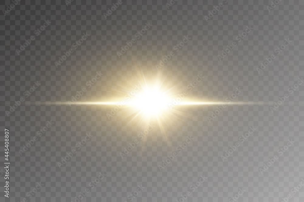 Vector transparent sunlight special lens flare light effect. PNG. Vector illustration .