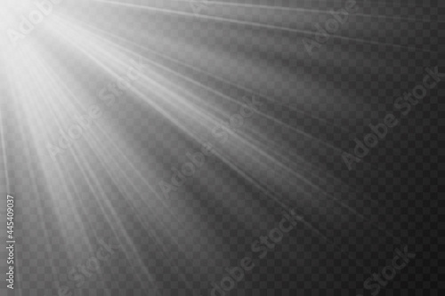 Vector transparent sunlight special lens flash light effect.front sun lens flash. Vector blur in the light of radiance