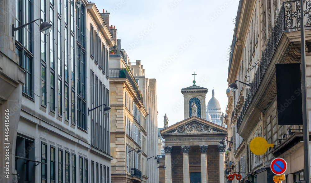 Cathedral at the End of a Narrow Parisian Street