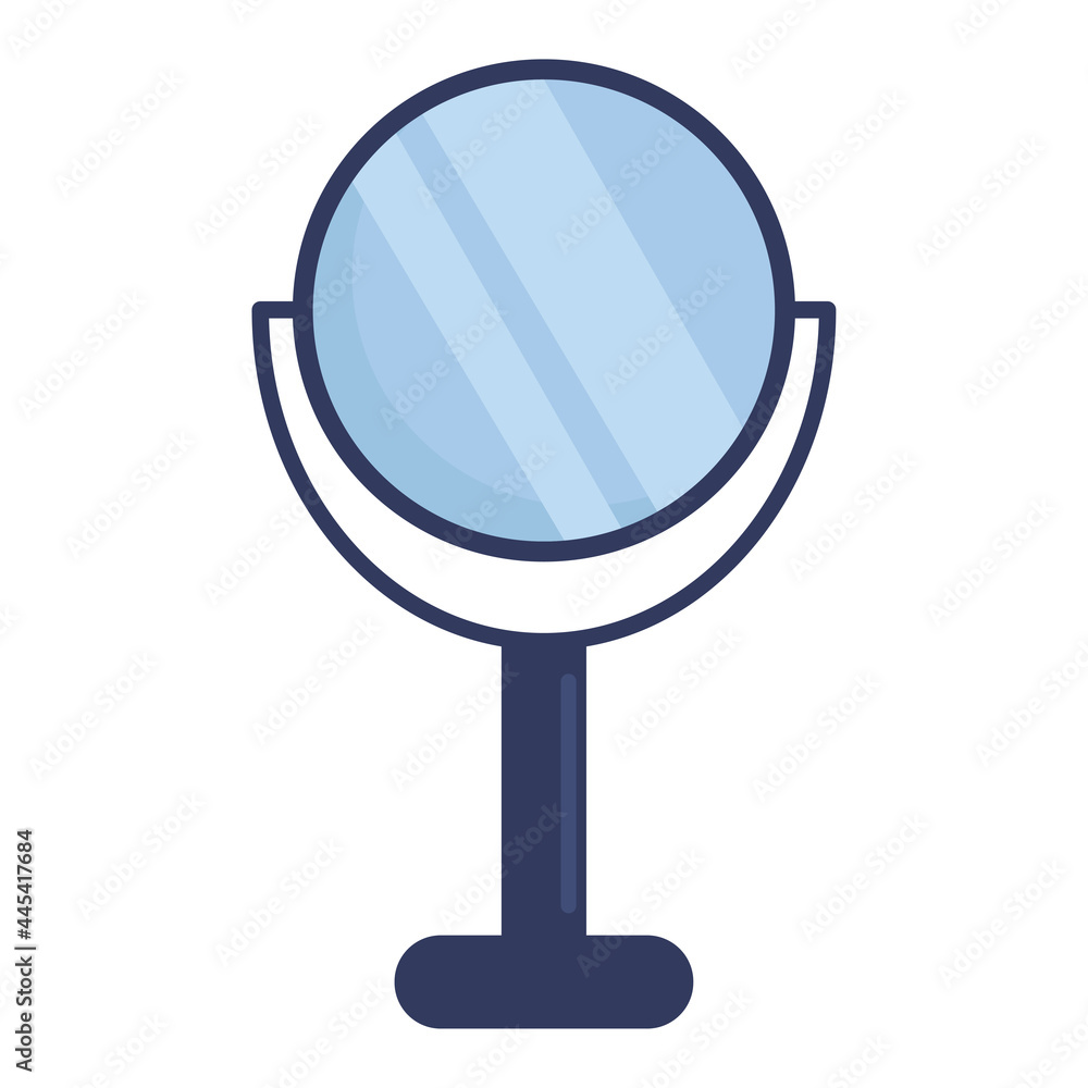 A flat icon of table mirror. Vector illustration on a white background. A flat icon of table mirror. Vector illustration on a white background.