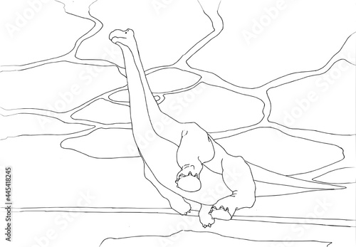 泳ぐブラキオサウルス