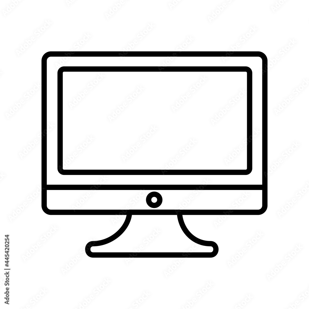 Monitor Screen Linear Vector Icon Design Monitor Screen Linear Vector Icon Design
