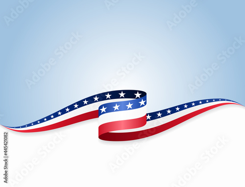 American flag wavy abstract background. Vector illustration.