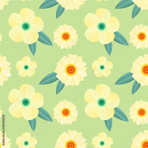 Hand drawn abstract floral pattern background. Vector.