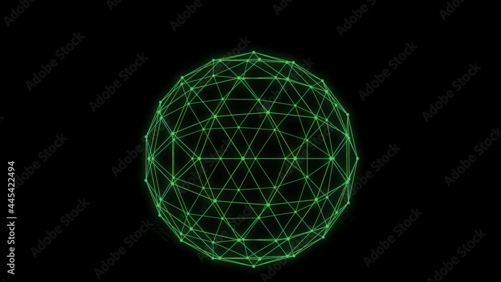 Big data 3d Earth. World map surrounding globe rotating. Plexus News logo Big data 3d Earth. World map surrounding globe rotating. Plexus News logo
