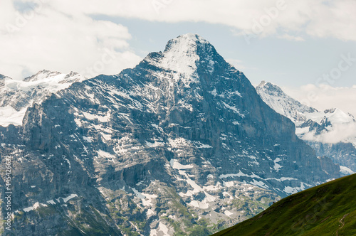 Grindelwald, Eiger, Eigernordwand, Mönch, Jungfrau, Kleine Scheidegg, Lauberhorn, Grosse Scheidegg, Wanderweg, First, Berner Oberland, Alpen, Sommer, Schweiz photo