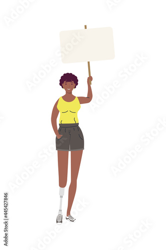 afro woman disabled