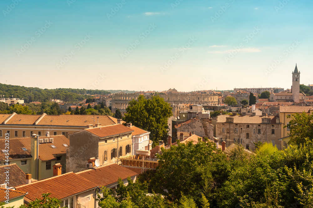 Exterior of buildings in city, Pula Exterior of buildings in city, Pula