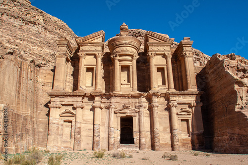 the monastery Petra Jordan old nabatean town