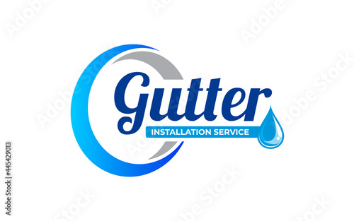 Illustration graphic vector of gutter installation and repair service logo design template