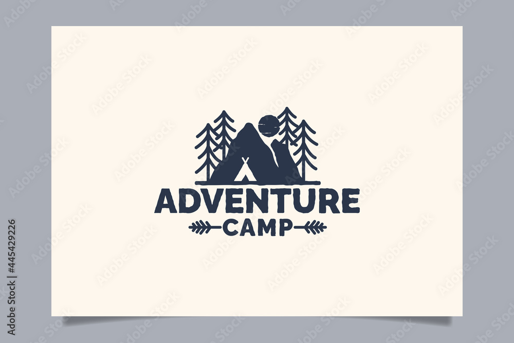 adventure camp logo vector graphic for any business especially for outdoor activity, summer holiday, sport, adventure, etc. adventure camp logo vector graphic for any business especially for outdoor activity, summer holiday, sport, adventure, etc.