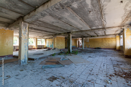 room in an empty abandoned building
