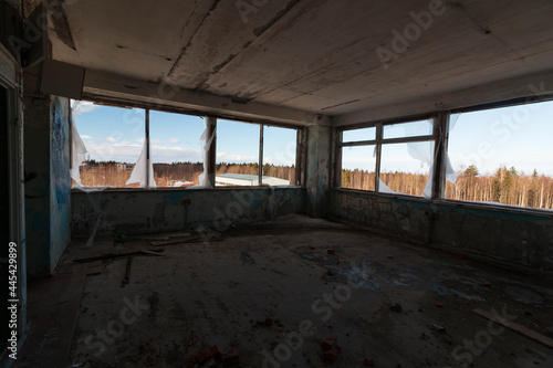 room in an empty abandoned building