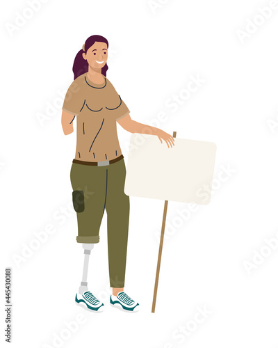 woman with leg prosthesis