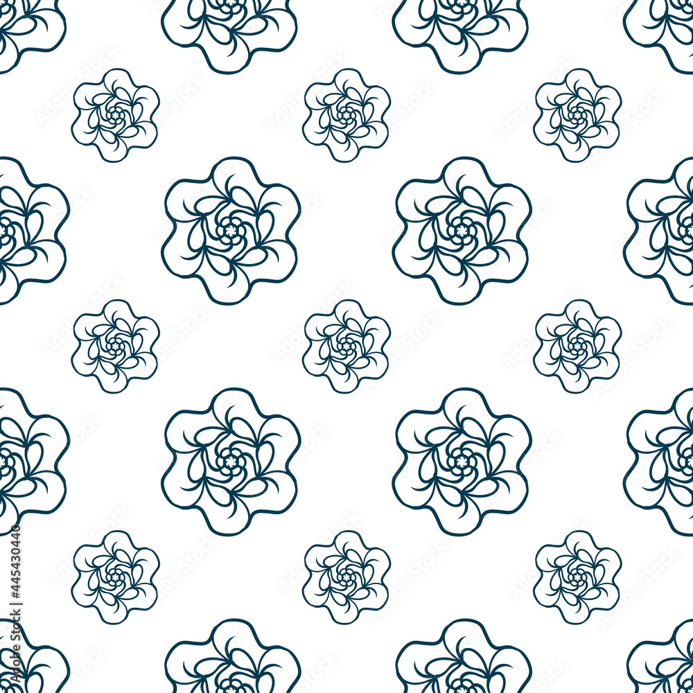 single color hand-drawn textile repeat pattern, seamless repeat pattern for textile, product packaging, branding, fabric, and other seamless printing stuff. pattern swatch added to the swatch panel.