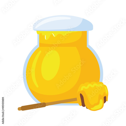 honey jar and spoon