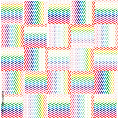Vector small polka dots that are gradated in rainbow tones to create beautiful patterns.
