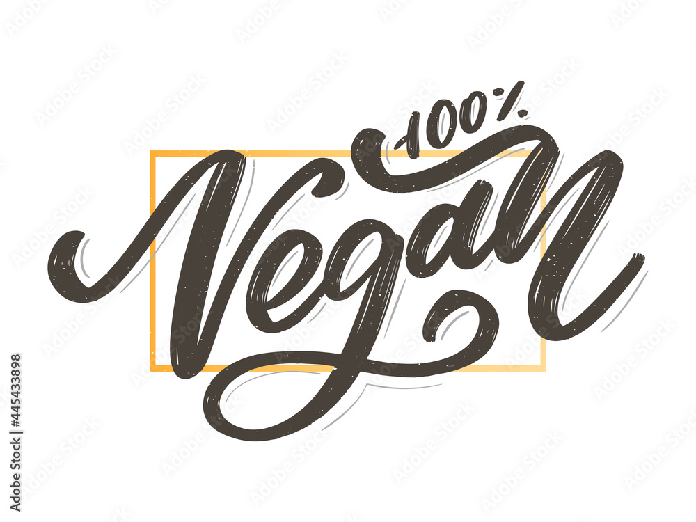 Vector illustration, food design. Handwritten lettering for restaurant, cafe menu. Vector elements for labels, logos, badges, stickers or icons. Calligraphic and typographic collection. Vegan menu Vector illustration, food design. Handwritten lettering for restaurant, cafe menu. Vector elements for labels, logos, badges, stickers or icons. Calligraphic and typographic collection. Vegan menu