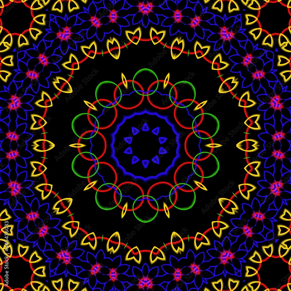 Colourful floral pattern illustration design. Colourful floral pattern illustration design.