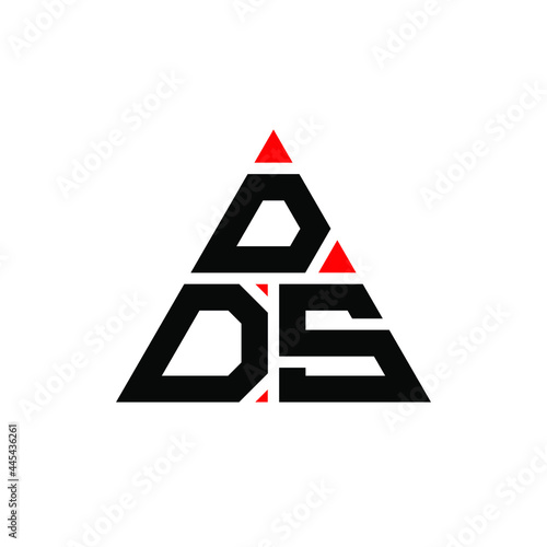 DDS triangle letter logo design with triangle shape. DDS triangle logo design monogram. DDS triangle vector logo template with red color. DDS triangular logo Simple, Elegant, and Luxurious Logo. DDS  photo