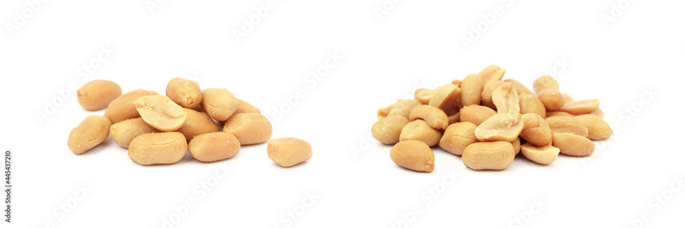 Roasted peanuts snack isolated on a white background Roasted peanuts snack isolated on a white background