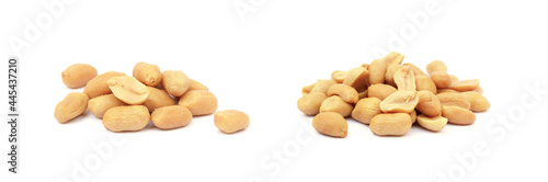 Roasted peanuts snack isolated on a white background