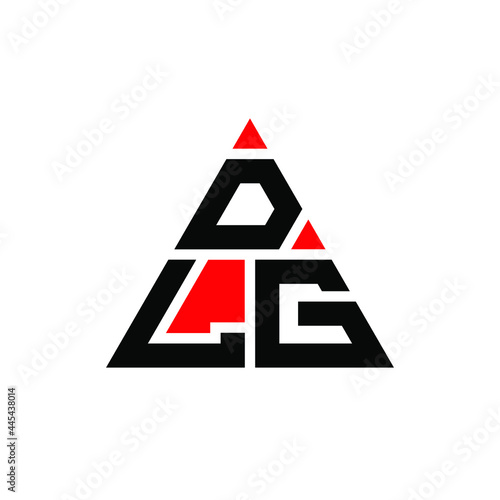 DLG triangle letter logo design with triangle shape. DLG triangle logo design monogram. DLG triangle vector logo template with red color. DLG triangular logo Simple, Elegant, and Luxurious Logo. DLG 