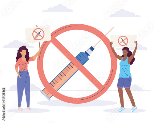 vaccine hesitancy women protesters