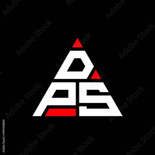 DPS triangle letter logo design with triangle shape. DPS triangle logo design monogram. DPS triangle vector logo template with red color. DPS triangular logo Simple, Elegant, and Luxurious Logo. DPS  photo