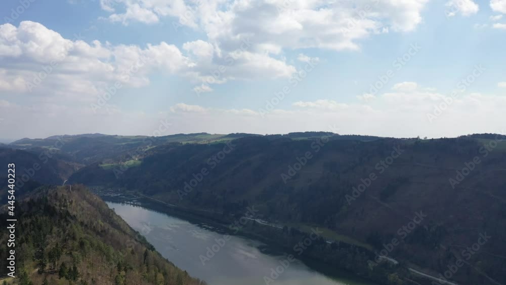 Beautiful view over the danube valley and the Beautiful view over the danube valley and the