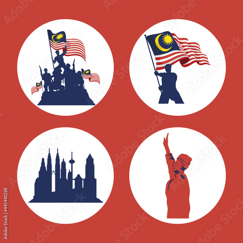 merdeka celebration four icons