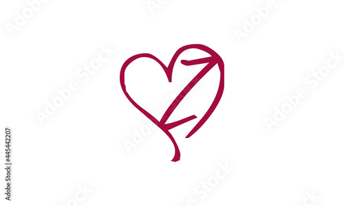 Letter Z Minimalist Floral logo design template