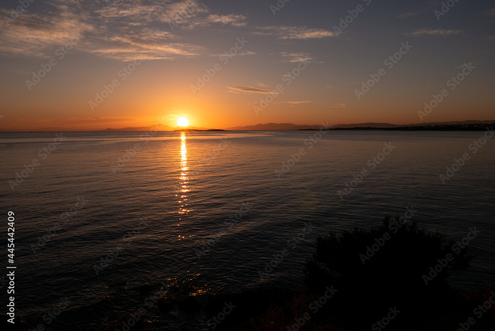 sunset over the sea