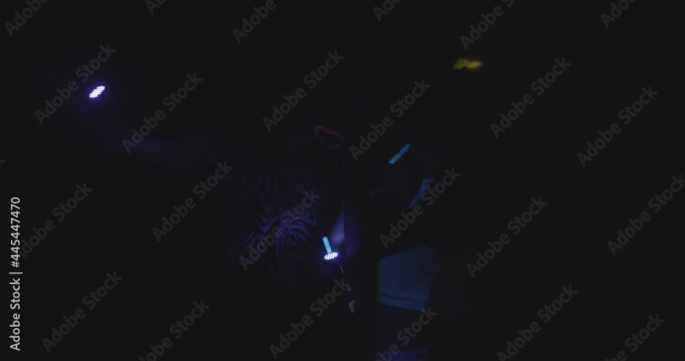 Dancing and having fun with the lights Dancing and having fun with the lights