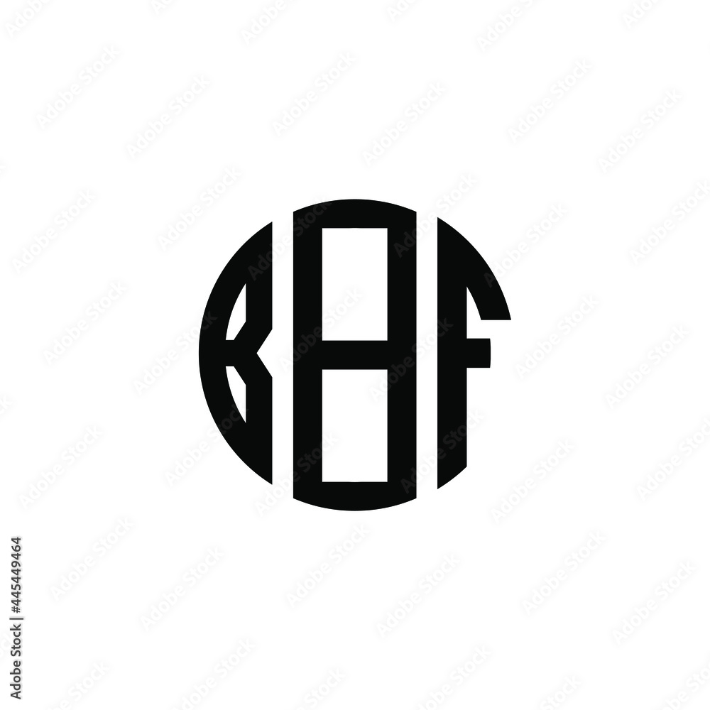 Bbf Vector BBF letter logo design. BBF letter in circle shape. BBF Creative three ...