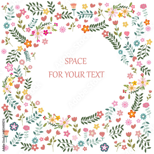 Fondo de flores con espacio para texto.