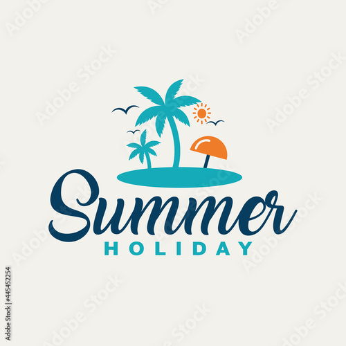 Summer holiday card design.