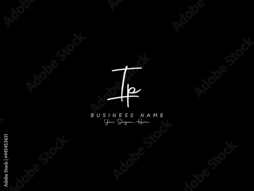 Letter IP Logo, signature ip logo icon vector image design for business