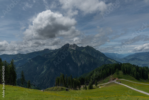 Austria mountains near Sankt Johann im Pongau in cloudy day