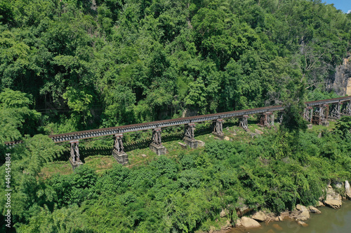 Death Railway bridge, Siam Burma Railway, in Kanchanaburi, Thailand