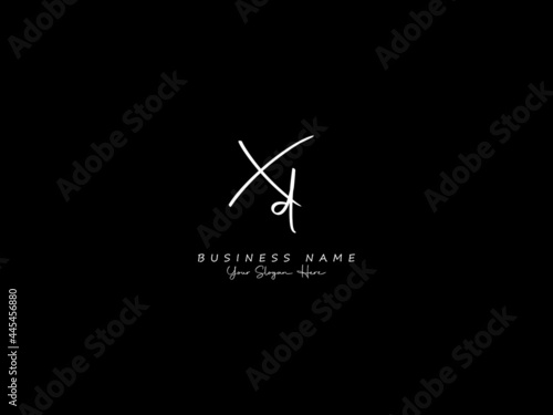 Letter XD Logo, handwritten signature xd logo icon vector for business or your brand