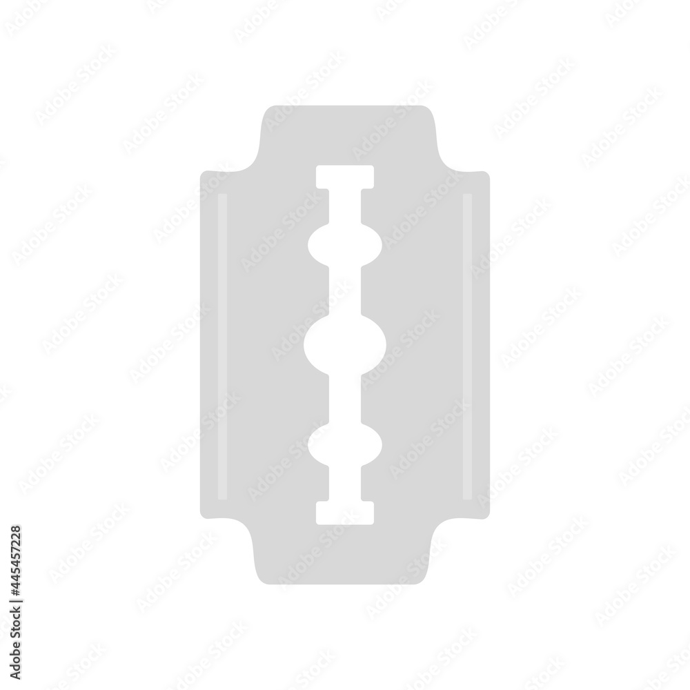 razor blade isolated on white, vector illustration