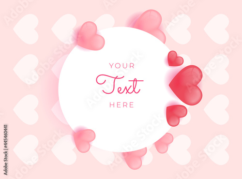 Valentines day sale background with Heart Balloons and clouds. Paper cut style. Can be used for Wallpaper, flyers, invitation, posters, brochure, banners. Vector illustration. © SyahCreation