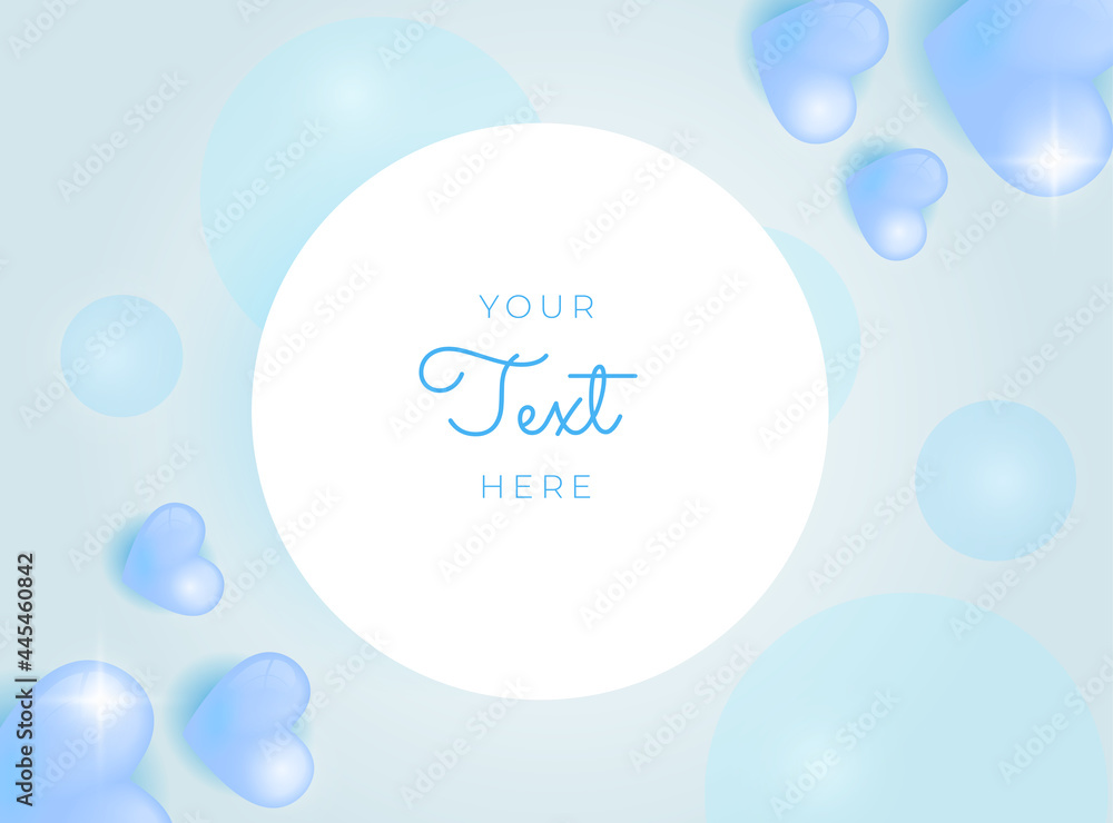 Happy birthday template in shape of heart flying on calm blue background. Vector symbols of love for Happy Women's, Mother's, Valentine's Day, birthday greeting card design. Social media post template Happy birthday template in shape of heart flying on calm blue background. Vector symbols of love for Happy Women's, Mother's, Valentine's Day, birthday greeting card design. Social media post template