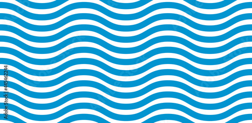 Wave pattern seamless abstract background. Stripes wave pattern white and blue colors for summer vector design