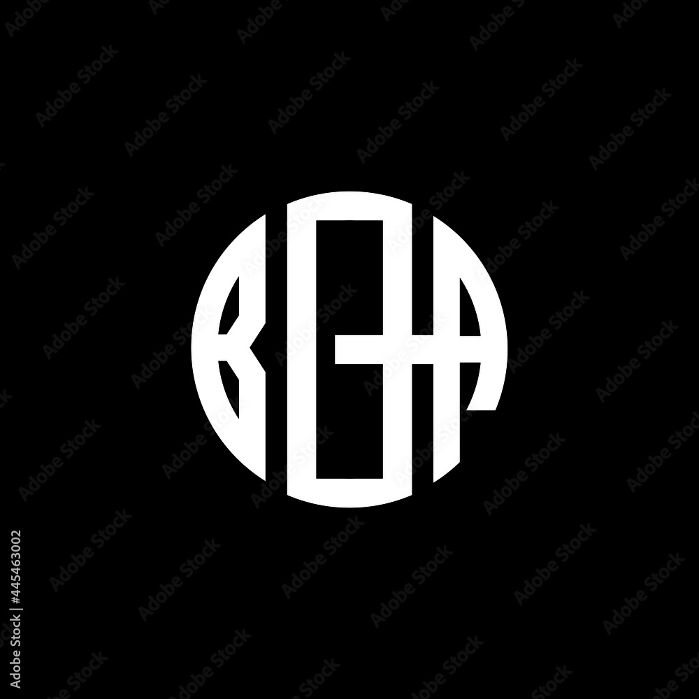BQA letter logo design. BQA letter in circle shape. BQA Creative three ...