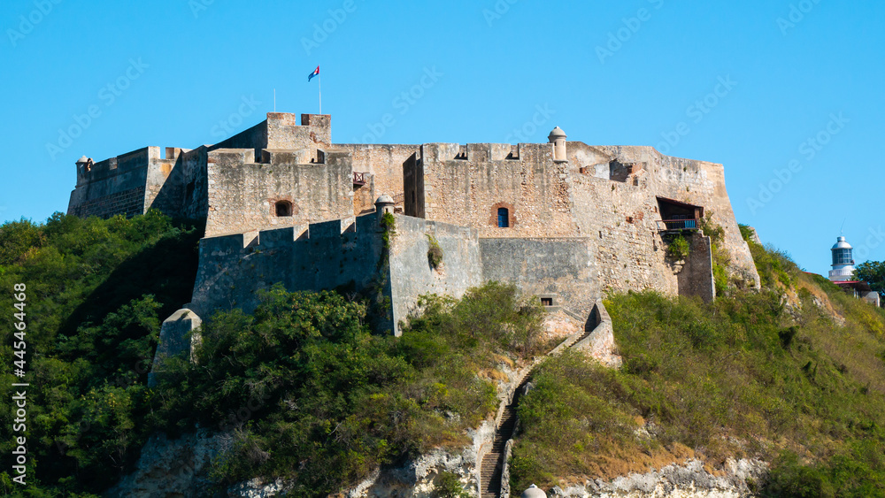 View of the castillo del Morro castle from the sea side.