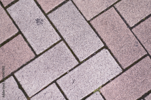 Brick tiles are lined up regularly