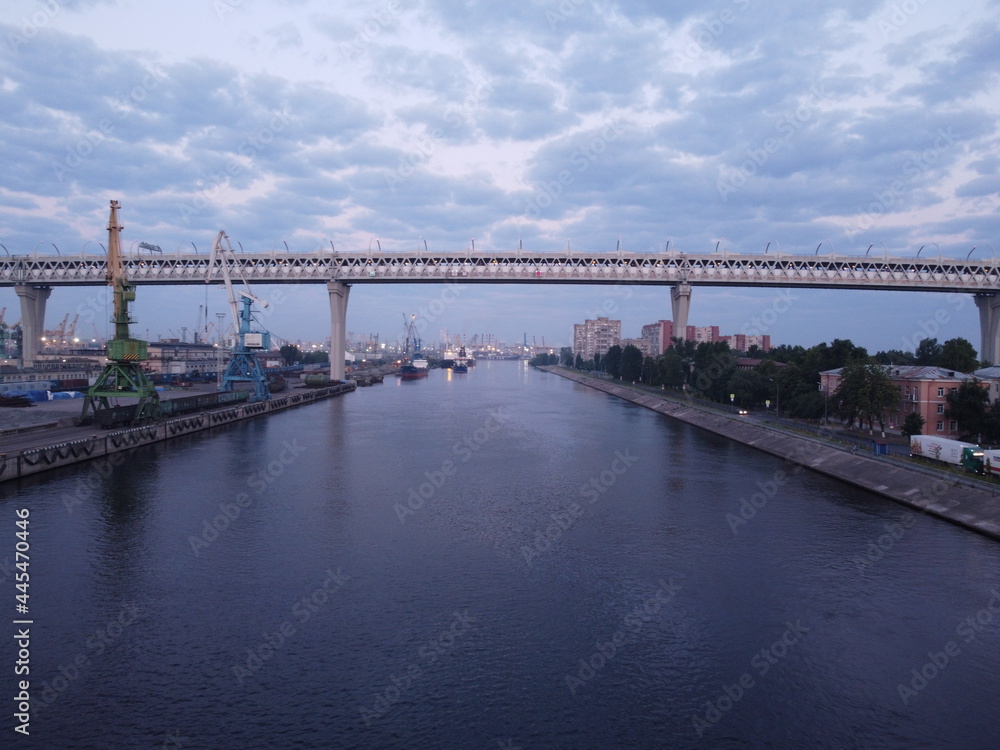 Kanonersky Island Saint Petersburg in summer aerial photo