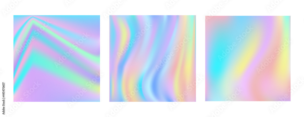 Holographic foil. Abstract wallpaper background. Hologram texture. Vector illustration.